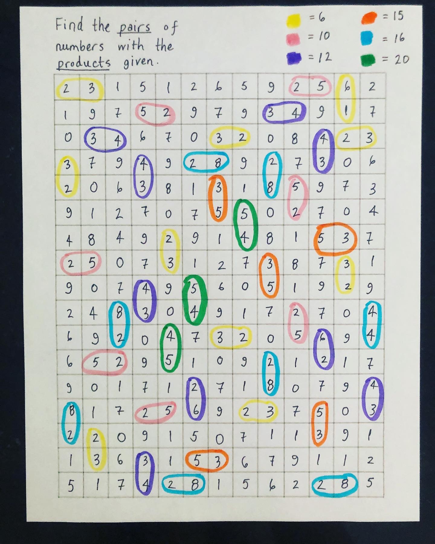 Math Number Search
