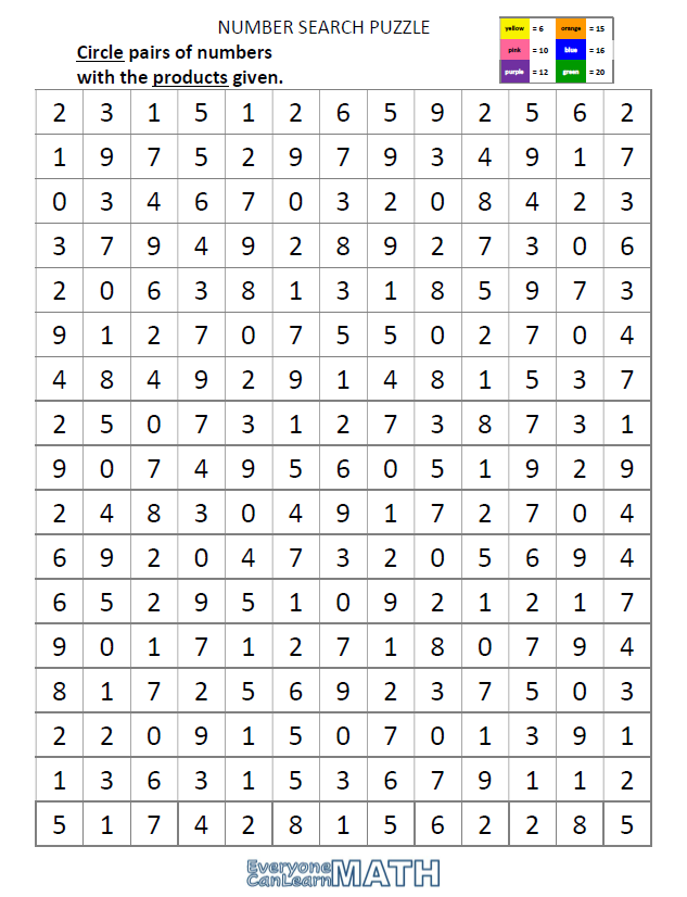 NumberSearchPuzzle_Products